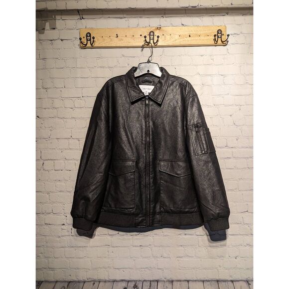 Calvin Klein vegan leather jacket size xl * - Picture 1 of 5